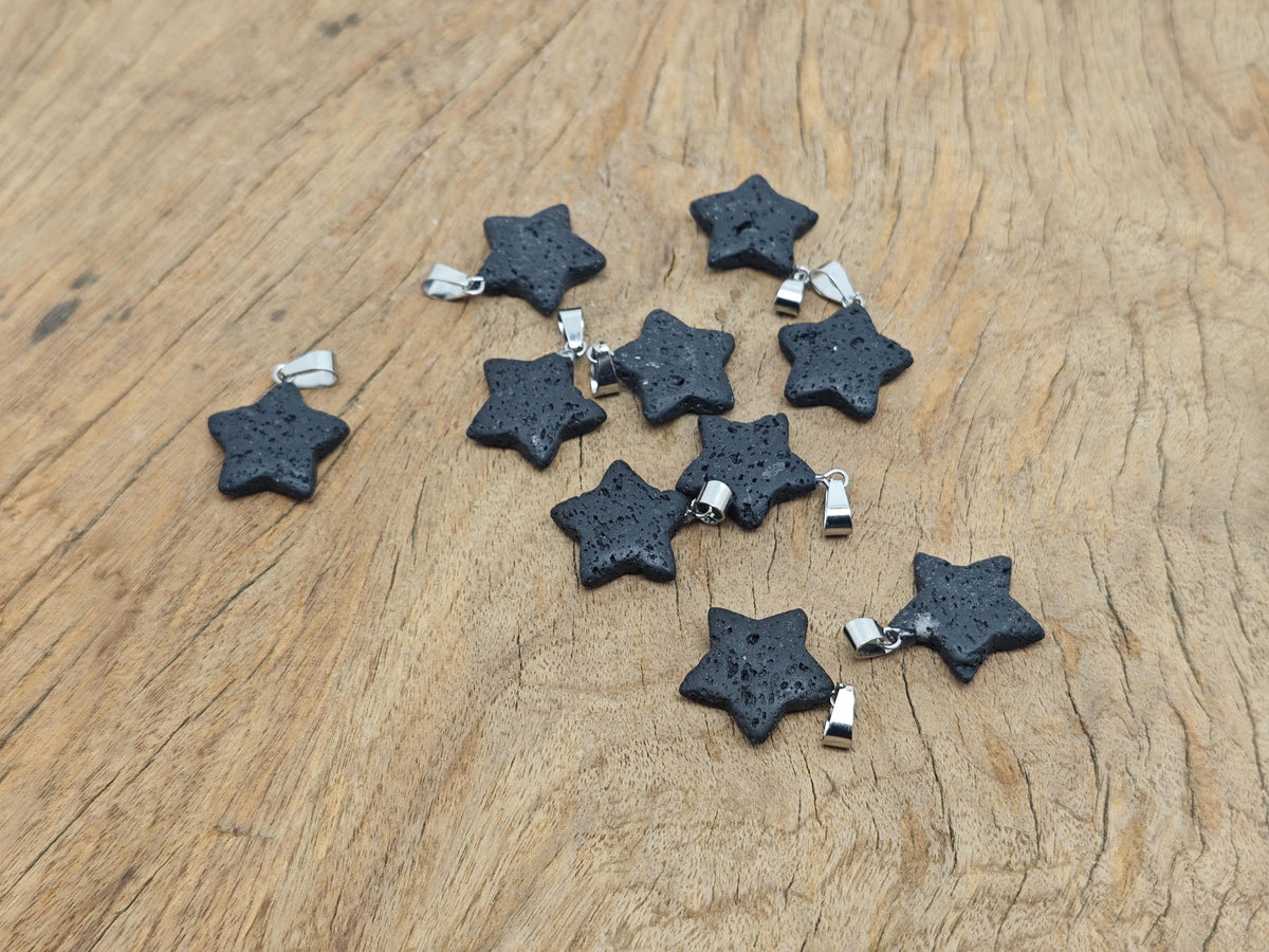 Lava Star Crystal Pendant from GemstoneGO featuring a spiritual stone with a star-shaped lava crystal design.