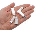 Selenite stick pendant from GemstoneGO, featuring a clear healing crystal pendant with a silver chain, natural and polished finish.