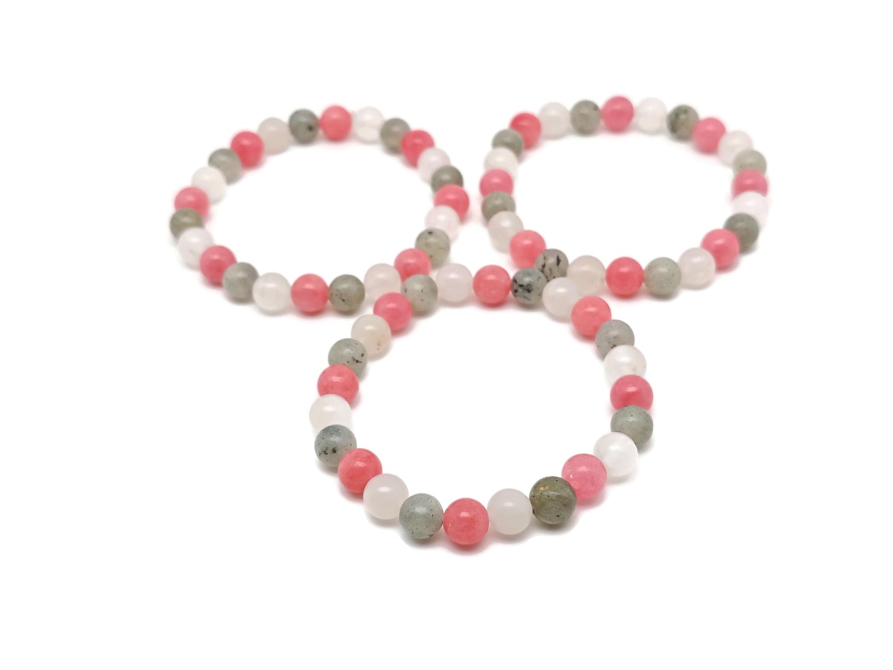 Handmade energy gemstone bracelet with colorful beads and adjustable cord, designed for positive intentions and spiritual wellness.
