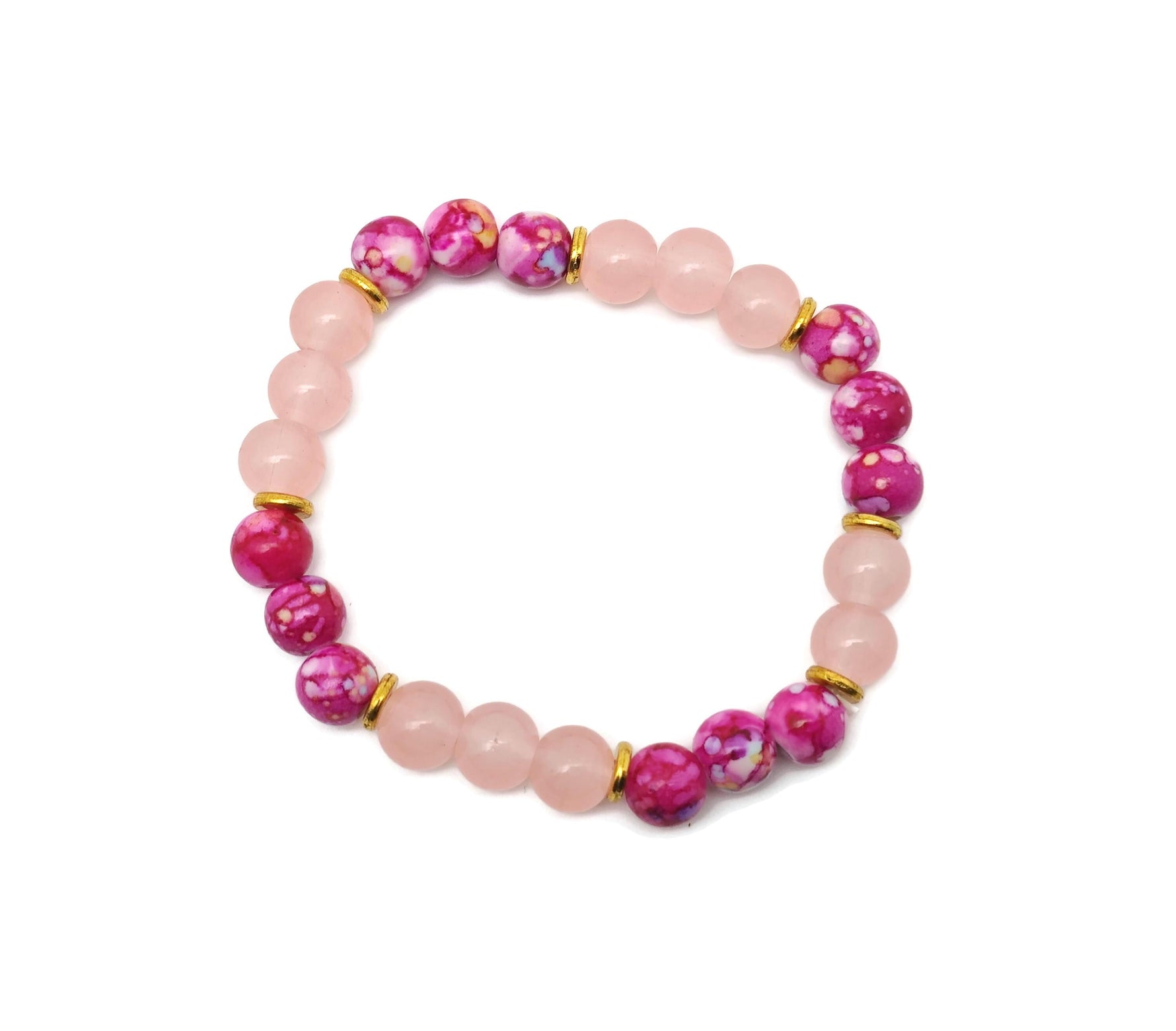 Handmade love gemstone bracelet with natural beads and adjustable cord from GemstoneGO, designed for intention and style.