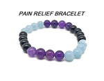 Handmade gemstone pain relief bracelet with colorful stones, designed for healing and positive intention by GemstoneGO.