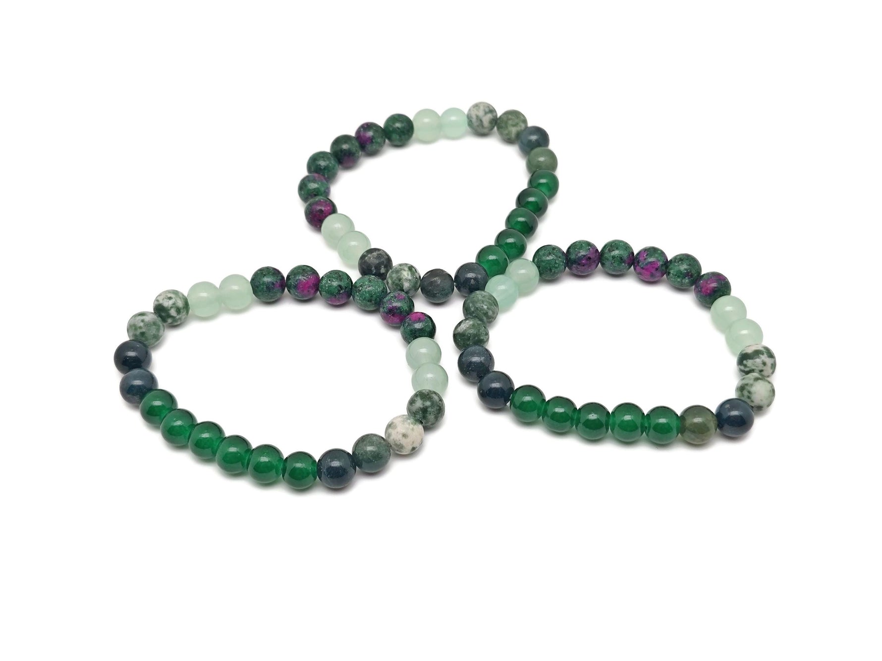 Handmade New Beginnings Gemstone Bracelet with colorful stones and adjustable cord, designed for intention and positivity.