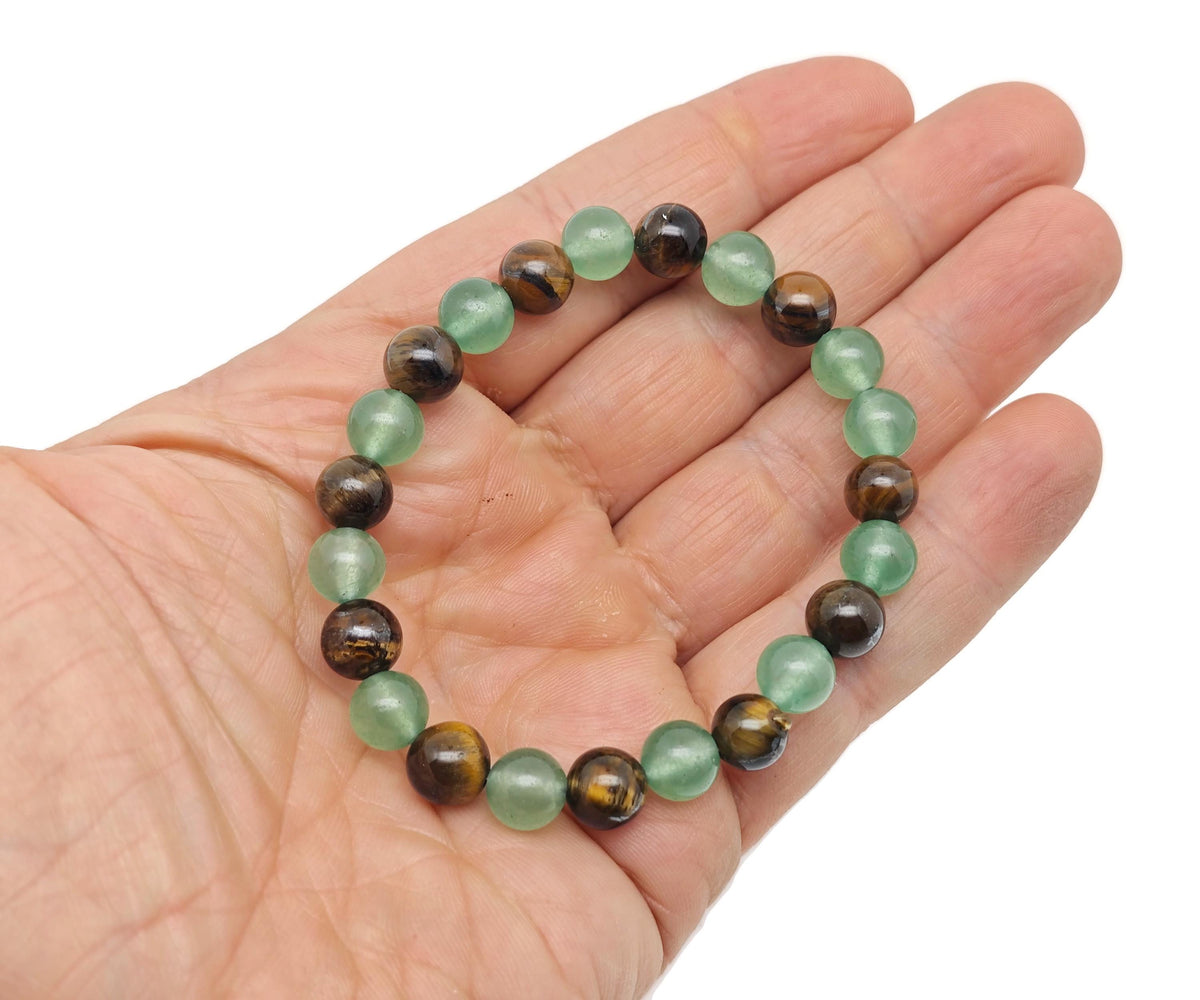 Handmade positive energy gemstone bracelet with colorful beads, designed for intention and positive vibes by GemstoneGO.