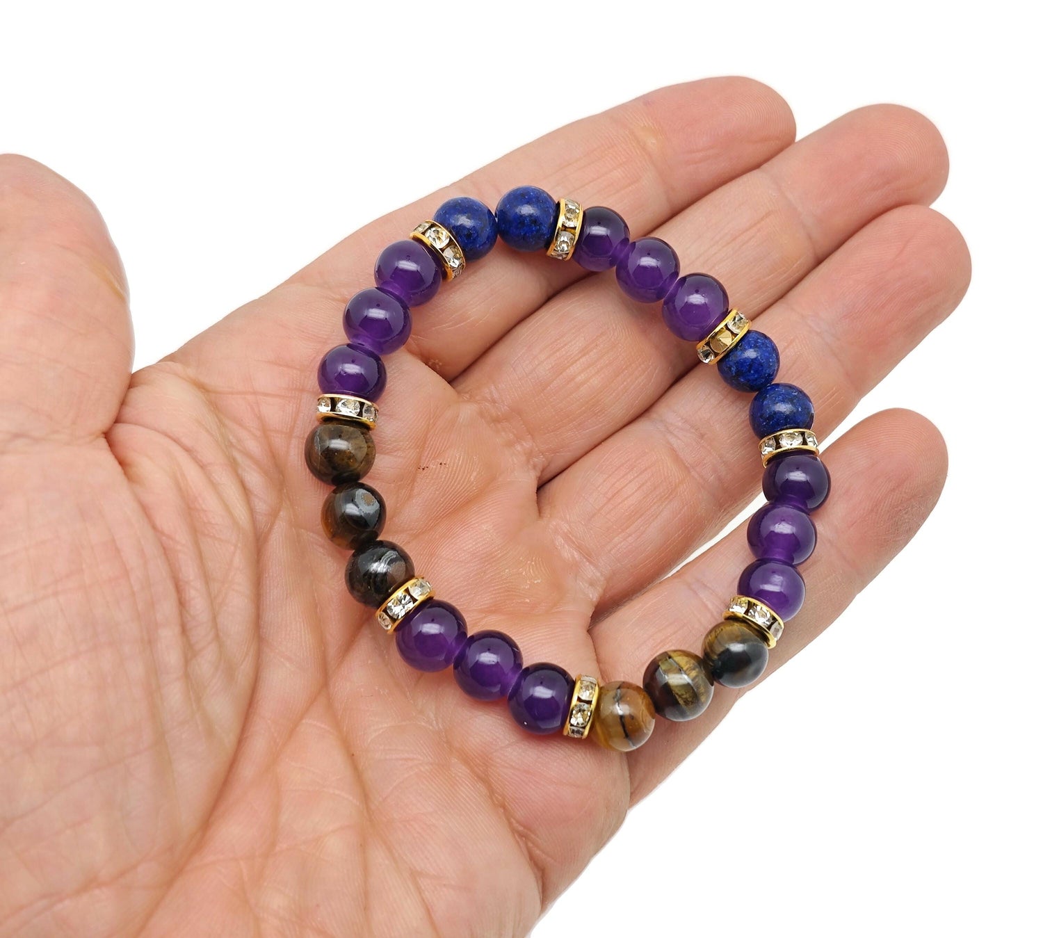 Triple Protection Gemstone Bracelet - Handmade Bracelet - Intention Bracelet - YY1041