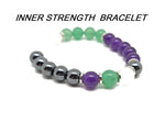 Handmade gemstone bracelet with colorful beads, designed for inner strength and positive intentions, by GemstoneGO.