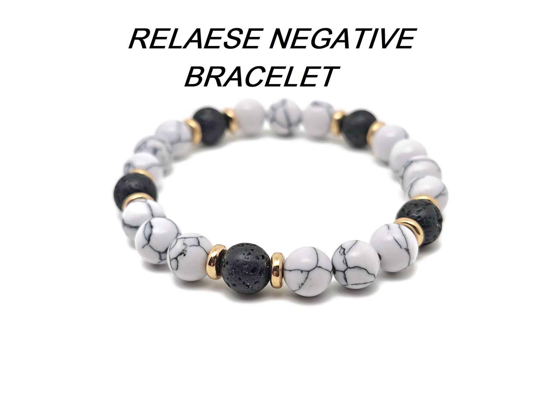 Handmade gemstone bracelet with negative energy-releasing stones, featuring colorful beads and a secure clasp by GemstoneGO.