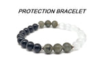 Handmade gemstone protection bracelet with colorful beads, designed for positive intentions and spiritual healing by GemstoneGO.