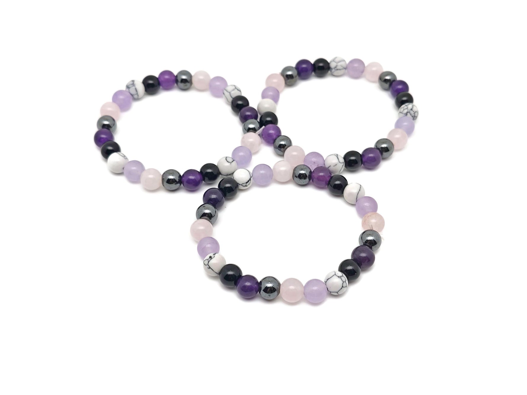 Handmade calming gemstone bracelet with multicolored stones, designed for intention and mindfulness by GemstoneGO.
