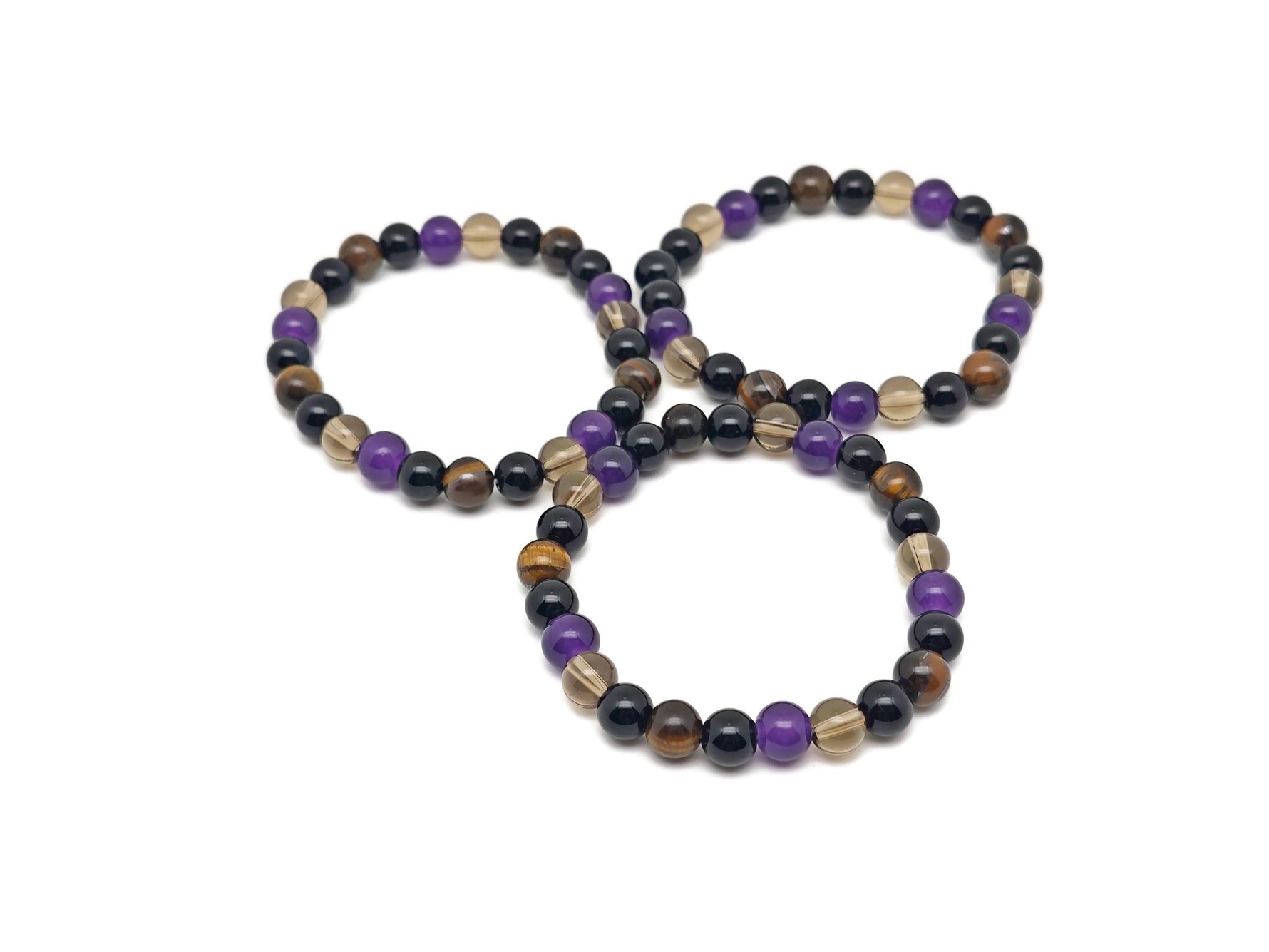 Handmade gemstone safety bracelet with colorful beads and adjustable cord, designed for intention and protection by GemstoneGO.