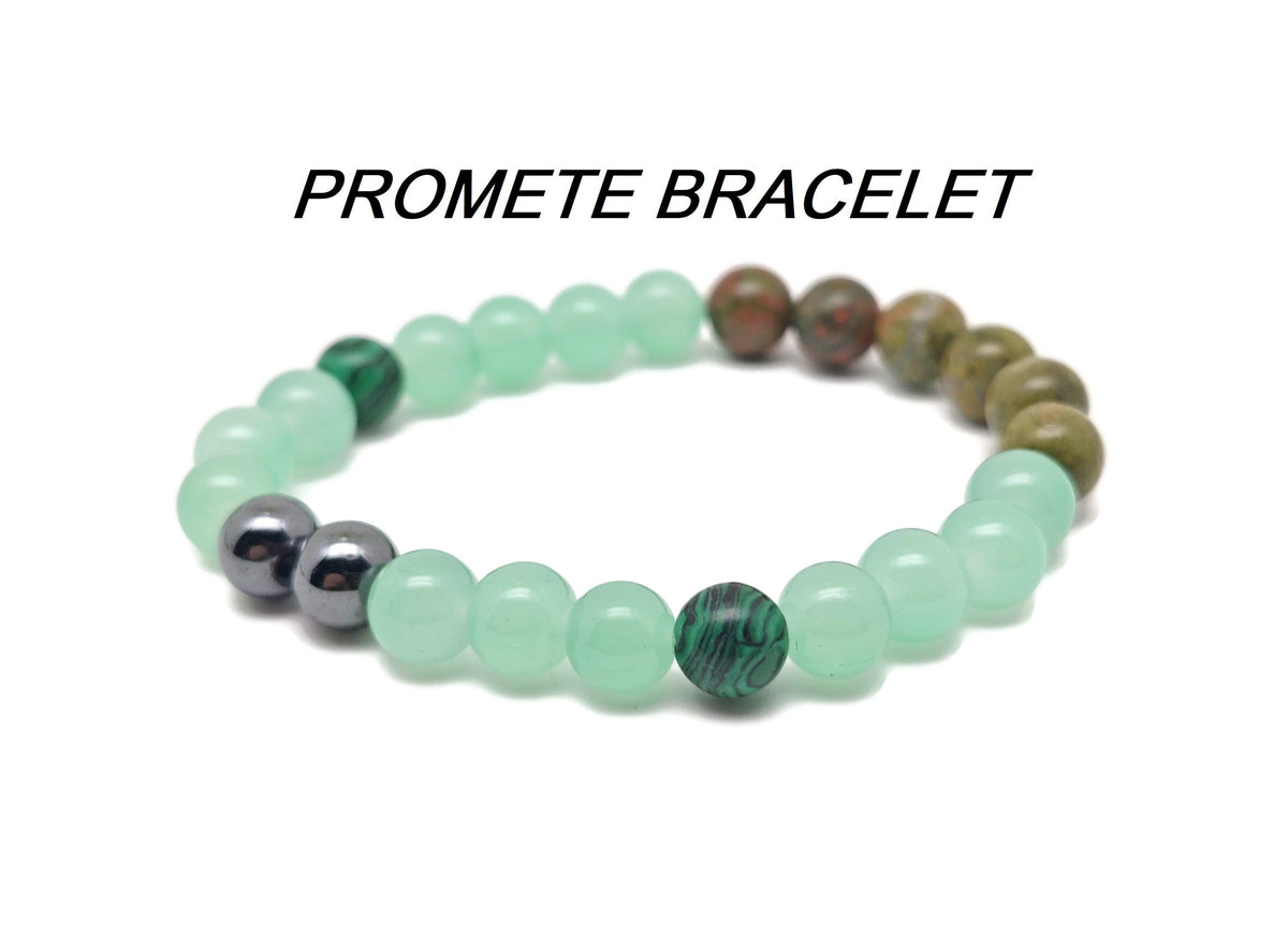 Handmade Promete gemstone bracelet by GemstoneGO featuring colorful beads and an elegant design for intention and style.