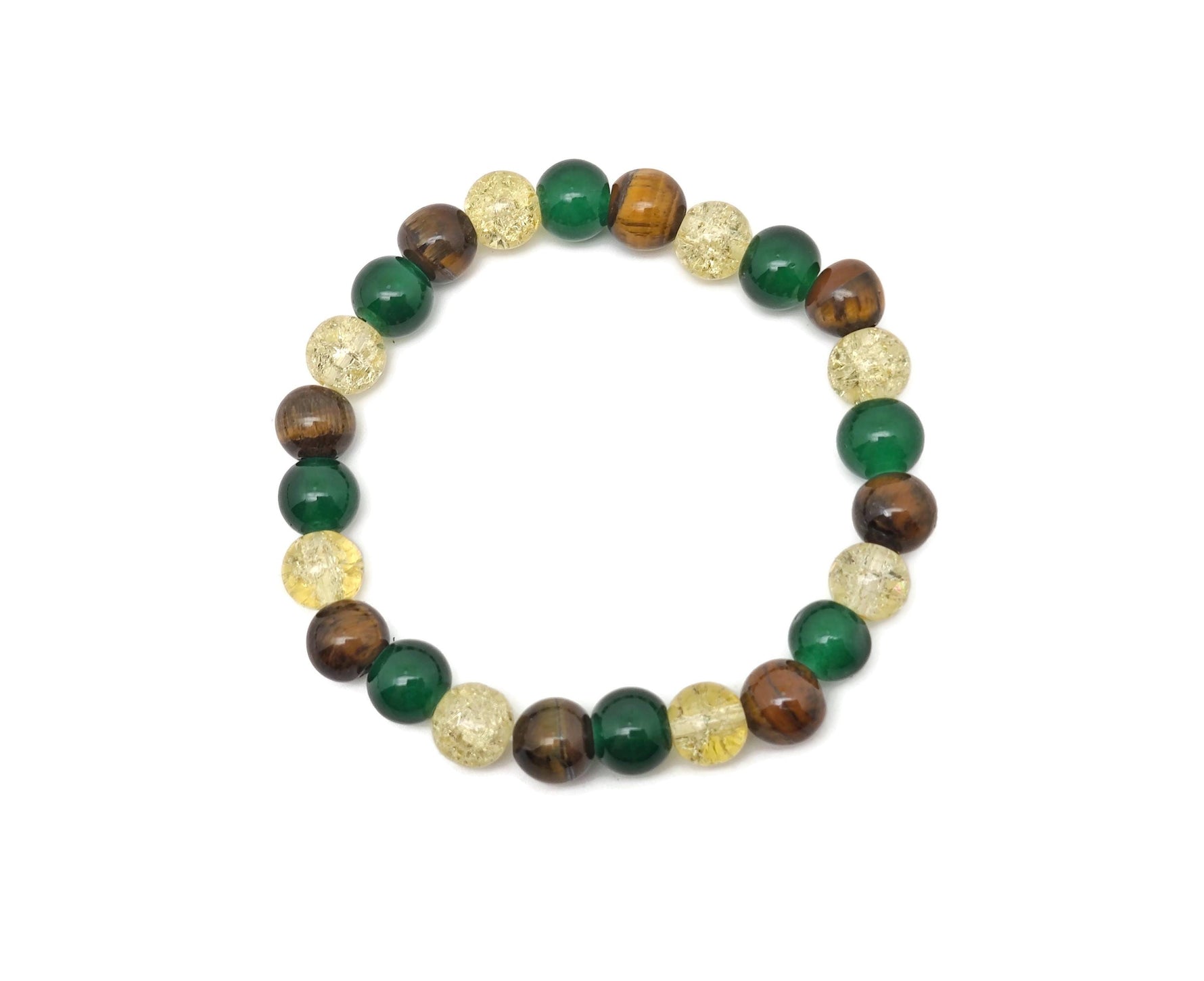 Handmade gemstone bracelet with colorful beads, featuring a charm, designed for self-esteem and positive intentions by GemstoneGO.