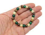 Handmade gemstone bracelet with colorful beads and silver accents, designed as an intention or self-esteem jewelry piece.