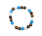 Handmade gemstone bracelet with colorful beads and an intention charm, designed by GemstoneGO for positive energy.
