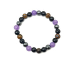 Handmade gemstone bracelet with colorful beads and silver clasp, designed as an intention bracelet by GemstoneGO.