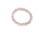 Rose Quartz beaded crystal bracelet by GemstoneGO, stretchy design for men and women, ideal for crystal healing.