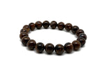 Bronzite beaded crystal bracelet with stretchy design, suitable for men and women, featuring healing crystal stones from GemstoneGO.
