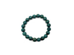 Turquoise beaded crystal bracelet with stretch fit, suitable for men and women, featuring polished stones for crystal healing.