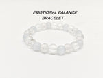 Handmade emotional balance gemstone bracelet with colorful beads and adjustable cord, designed for intention and wellness.