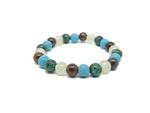 Handmade crystal healing gemstone bracelet with colorful beads, designed for positive intentions and spiritual wellness.