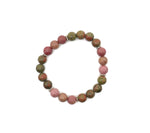 Handmade gemstone stress relief bracelet with colorful beads, designed for intention and relaxation by GemstoneGO.