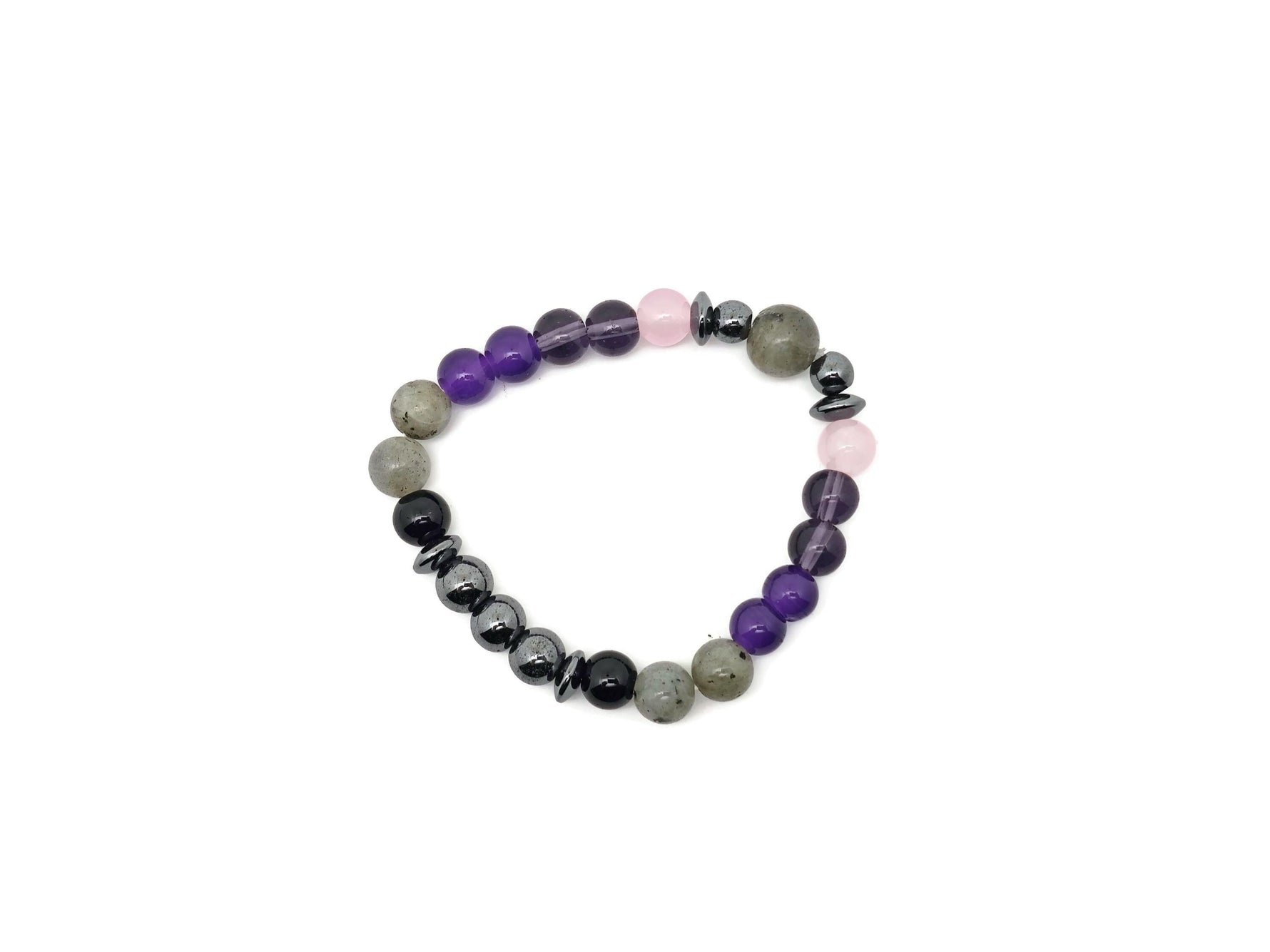 Handmade Triple Prosperity gemstone bracelet featuring colorful gemstone beads and adjustable cord from GemstoneGO.