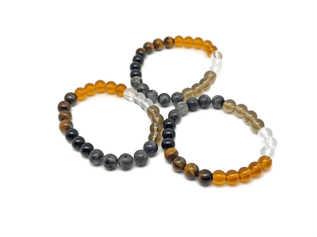 Handmade gemstone bracelet with colorful beads, designed as an intention bracelet by GemstoneGO.