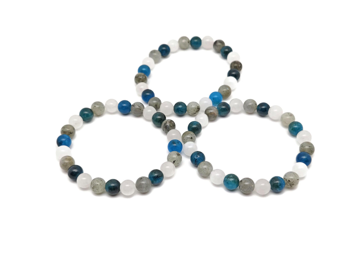 Handmade gemstone bracelet with colorful beads, designed for self-care and intention setting by GemstoneGO.