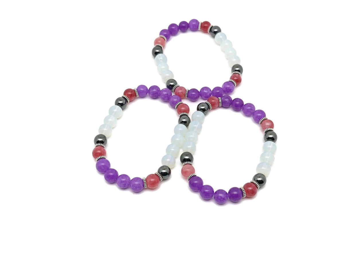 Handmade Believe gemstone bracelet with colorful beads from GemstoneGO, featuring an adjustable design and positive intention symbolism.