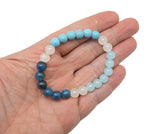 Handmade menopause gemstone bracelet by GemstoneGO featuring colorful beads and intention charms for wellness and balance.