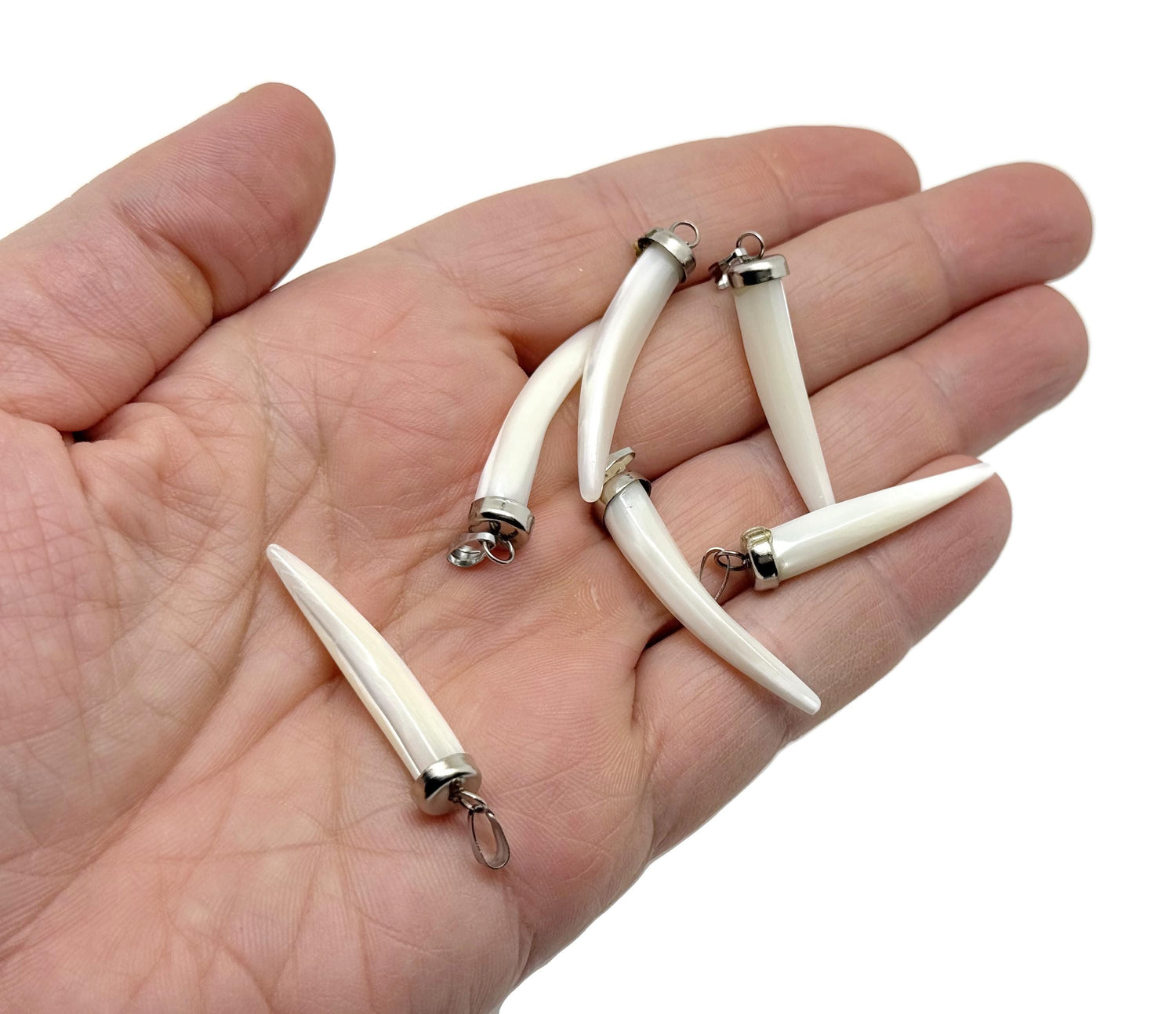 Natural Pearl Ivory Pendant - Sea Shell Pendant - Gemstone Pendant - NC1706