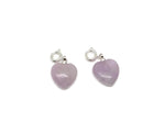 Kunzite heart-shaped crystal pendant from GemstoneGO featuring a delicate mini crystal design on a silver chain.