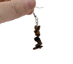Silver crystal chip dangle earrings from GemstoneGO featuring minimalist jewelry design and shimmering gemstone accents.