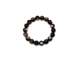Beaded crystal bracelet with purple Lepidolite stones, stretchy design, suitable for men and women, used for crystal healing.