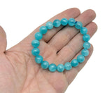Amazonite beaded crystal bracelet for men and women, featuring stretchy design and healing properties, by GemstoneGO.