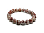 Dali Jasper beaded crystal bracelet with stretchy fit, featuring pork stone beads, suitable for men and women, by GemstoneGO.