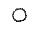 Tourmalinated Quartz beaded crystal bracelet for men and women with stretchy design, ideal for crystal healing from GemstoneGO.