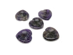 Amethyst heart worry stone from GemstoneGO, a soothing purple crystal for stress relief and calming energy.
