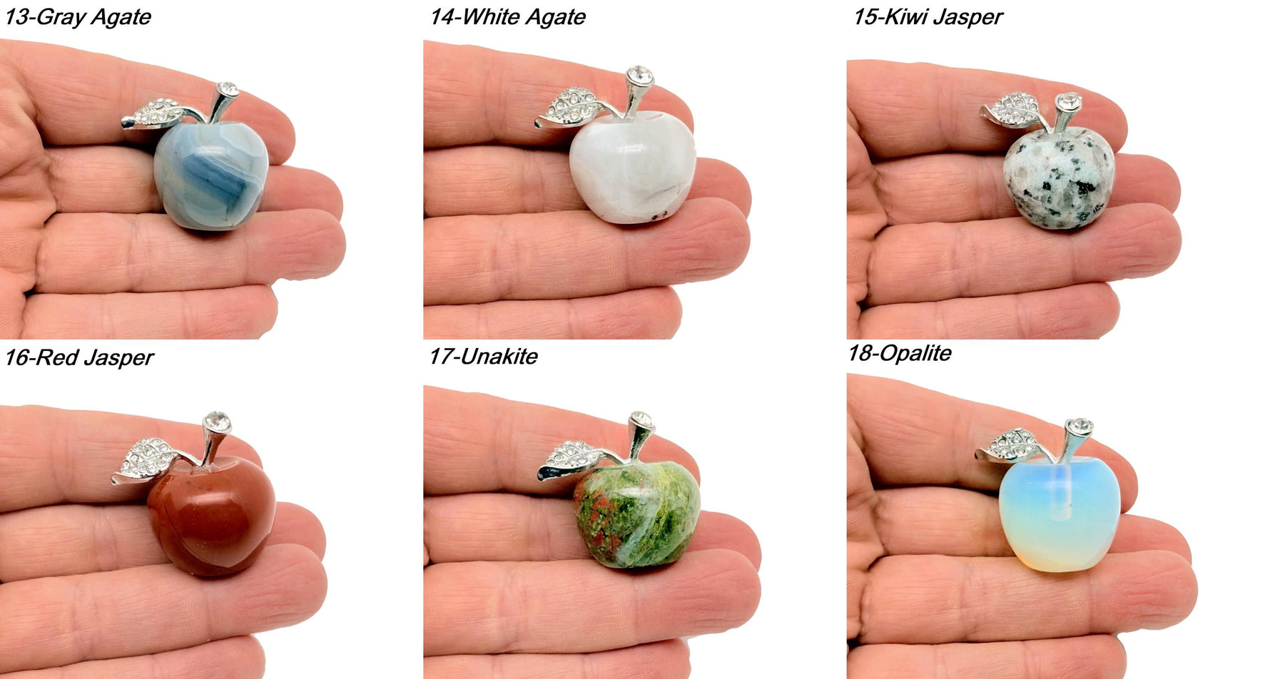 Hand-carved Apple Crystal gemstone, 25mm energy crystal for home decoration, by GemstoneGO, featuring intricate crystal carving.