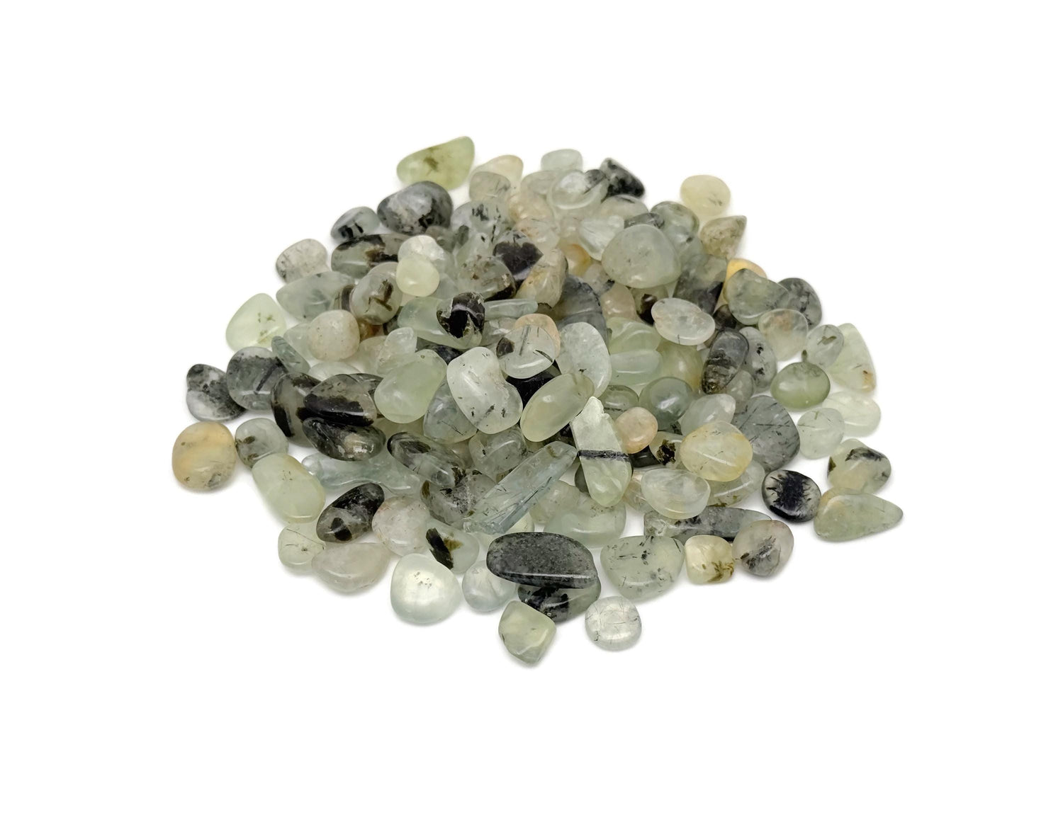Prehnite Crystal Chips - Semi Tumbled Stone - Bulk - 7-12mm - CP1260