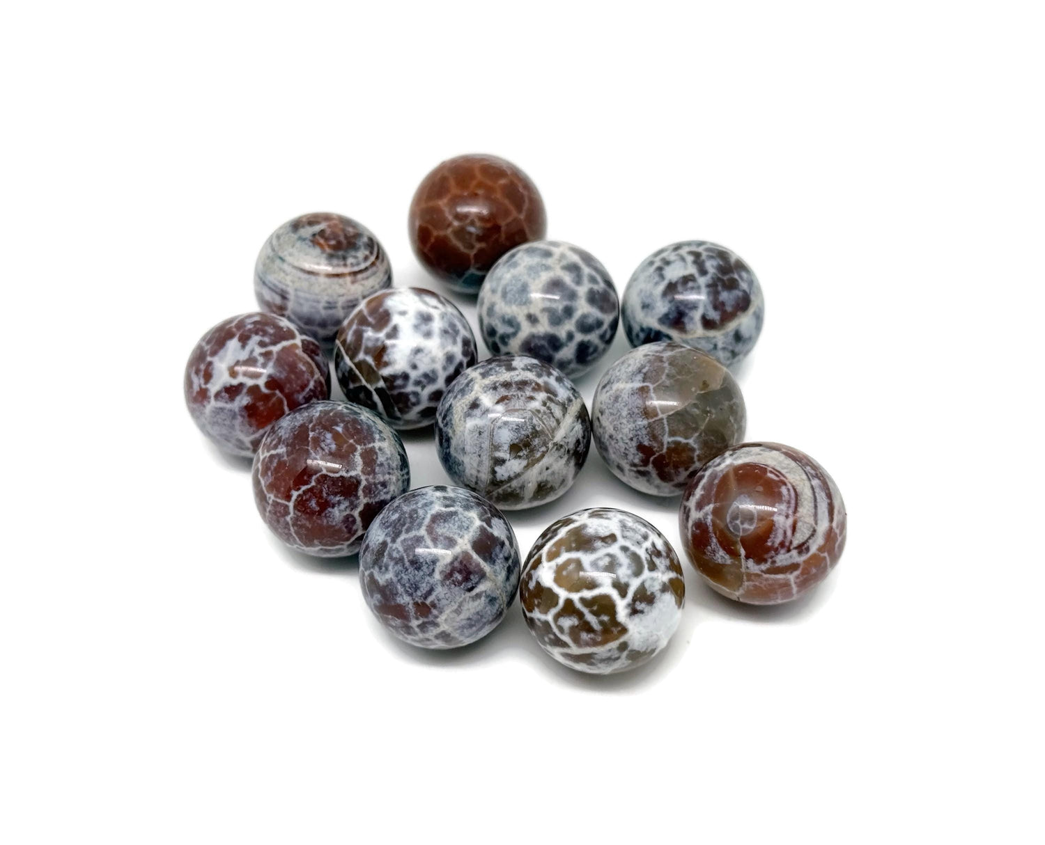 Dream Fire Agate Sphere Gemstone - Crystal Ball - 20mm - SP1068