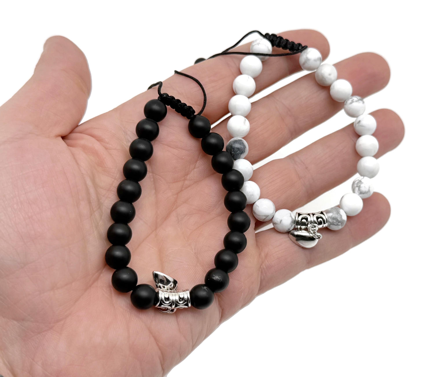 Love Gemstone Bracelet - Men&Women Magnetic Crystal Bracelet - Black Tourmaline - Howlite - Bracelet Collection - CC1001