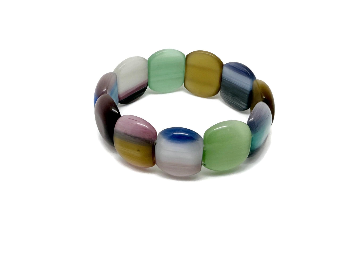 Cats Eye Bracelet - Handmade Crystal Bracelet - Men&Women Stretchy Bracelet - Bracelet Collection - CC1039