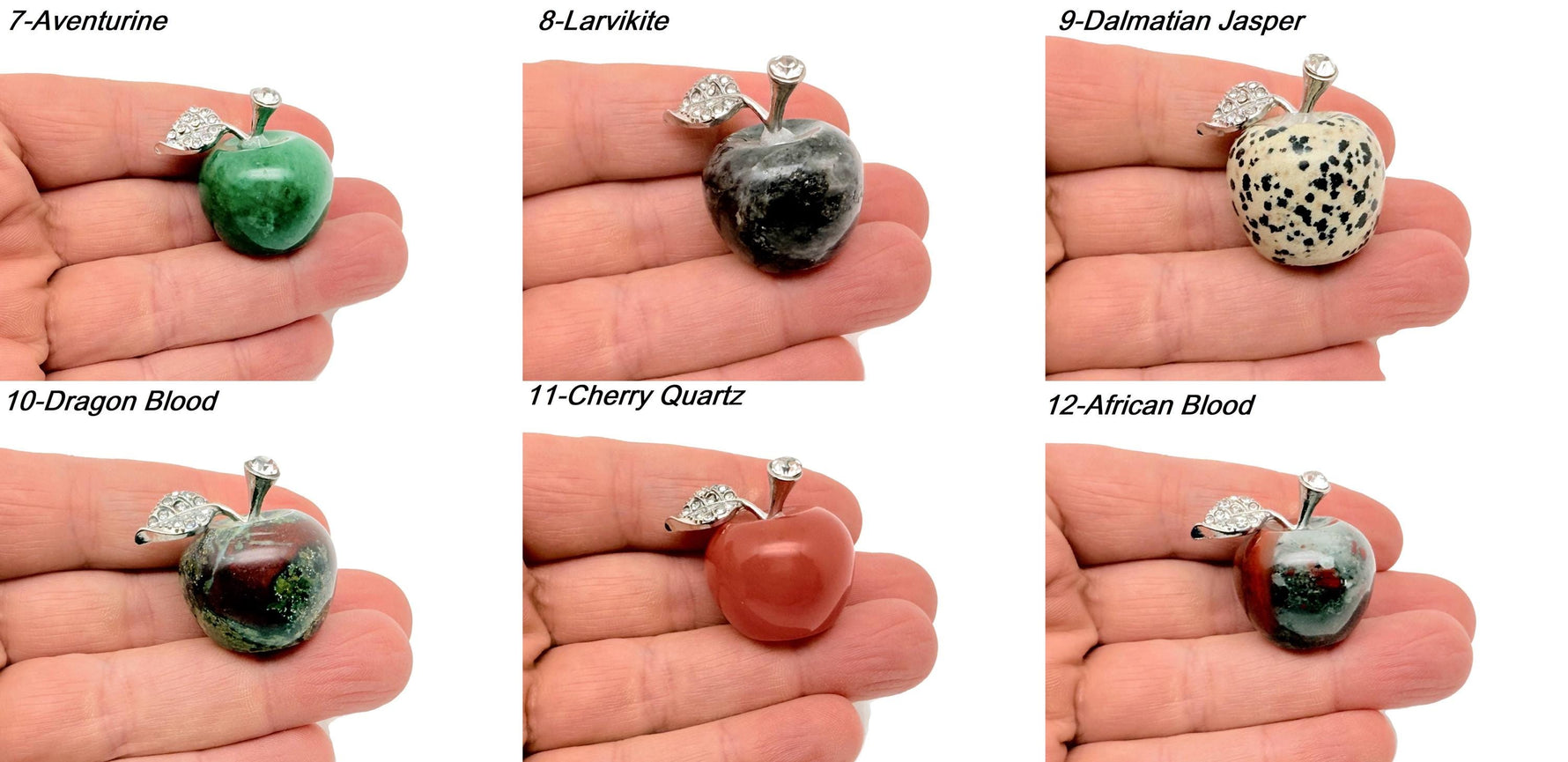 Hand-carved Apple Crystal gemstone from GemstoneGO, 25mm energy crystal for home decoration, featuring intricate crystal carving.