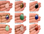Dainty gemstone pendant from GemstoneGO featuring a birthstone charm with gold and silver crystal accents for jewelry DIY projects.