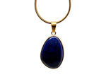 Dainty Lapis Lazuli gold gemstone pendant with a gold bail, featuring rich blue color and natural gemstone texture, ideal for jewelry making