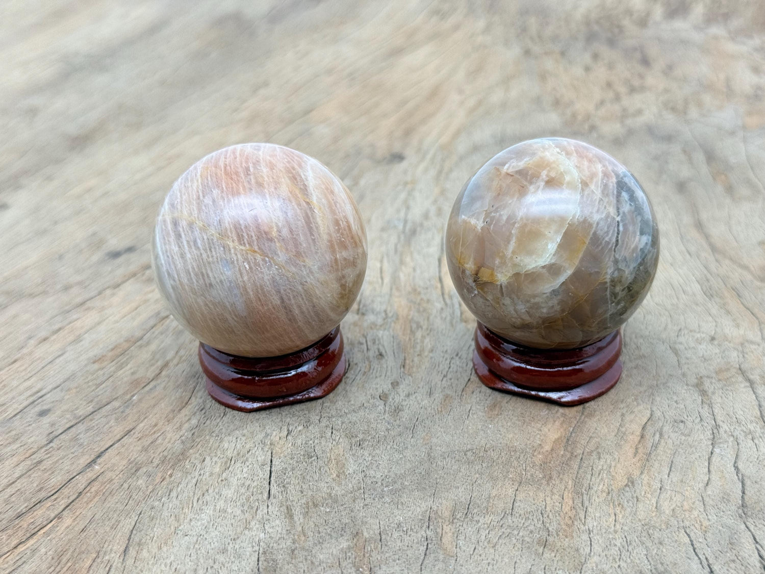 Peach Moonstone Sphere Gemstone - Crystal Ball - 40-50mm - BA1058