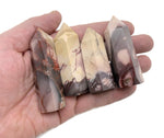 Mookaite Jasper obelisk tower crystal from GemstoneGO, featuring vibrant earthy tones and polished surface.