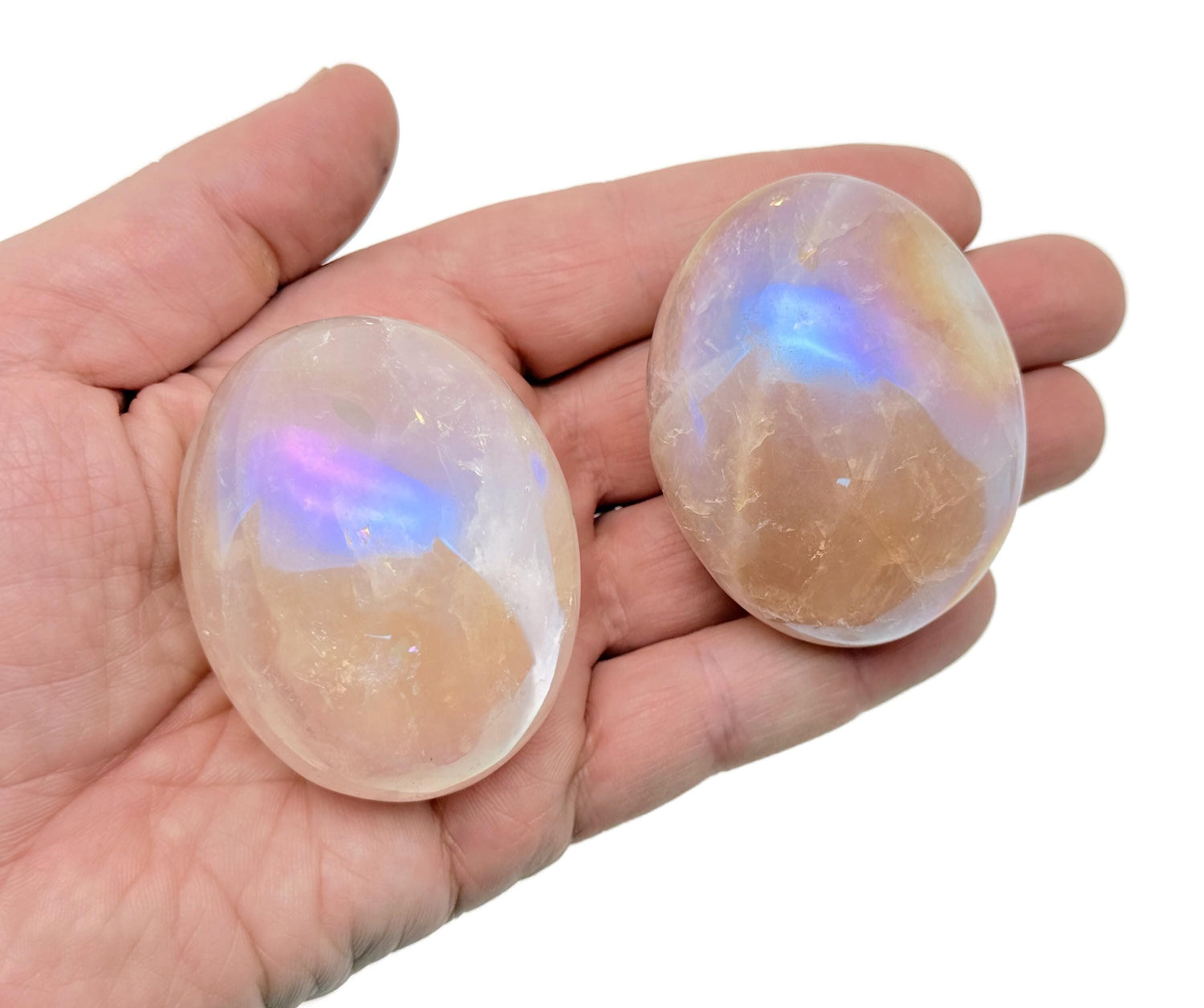 Angel Aura Quartz Palm Gemstone - Spa Stone - PA1061