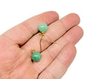 Gold ball crystal earrings with colorful gemstone accents from GemstoneGO, showcasing elegant jewelry design.