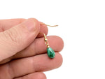 Sterling silver Malachite stud earrings with vibrant green gemstones, semi-precious jewelry from GemstoneGO.